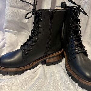 Mia Women's Isaiah Lace-Up Combat Boots Black Size 8.5